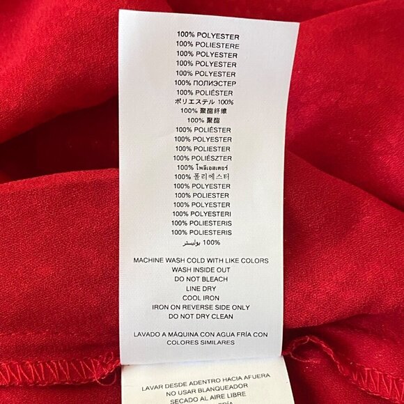 MICHAEL Michael Kors Red Metallic Animal Print Cold-Shoulder Dress NWT $Women's - Picture 12 of 13